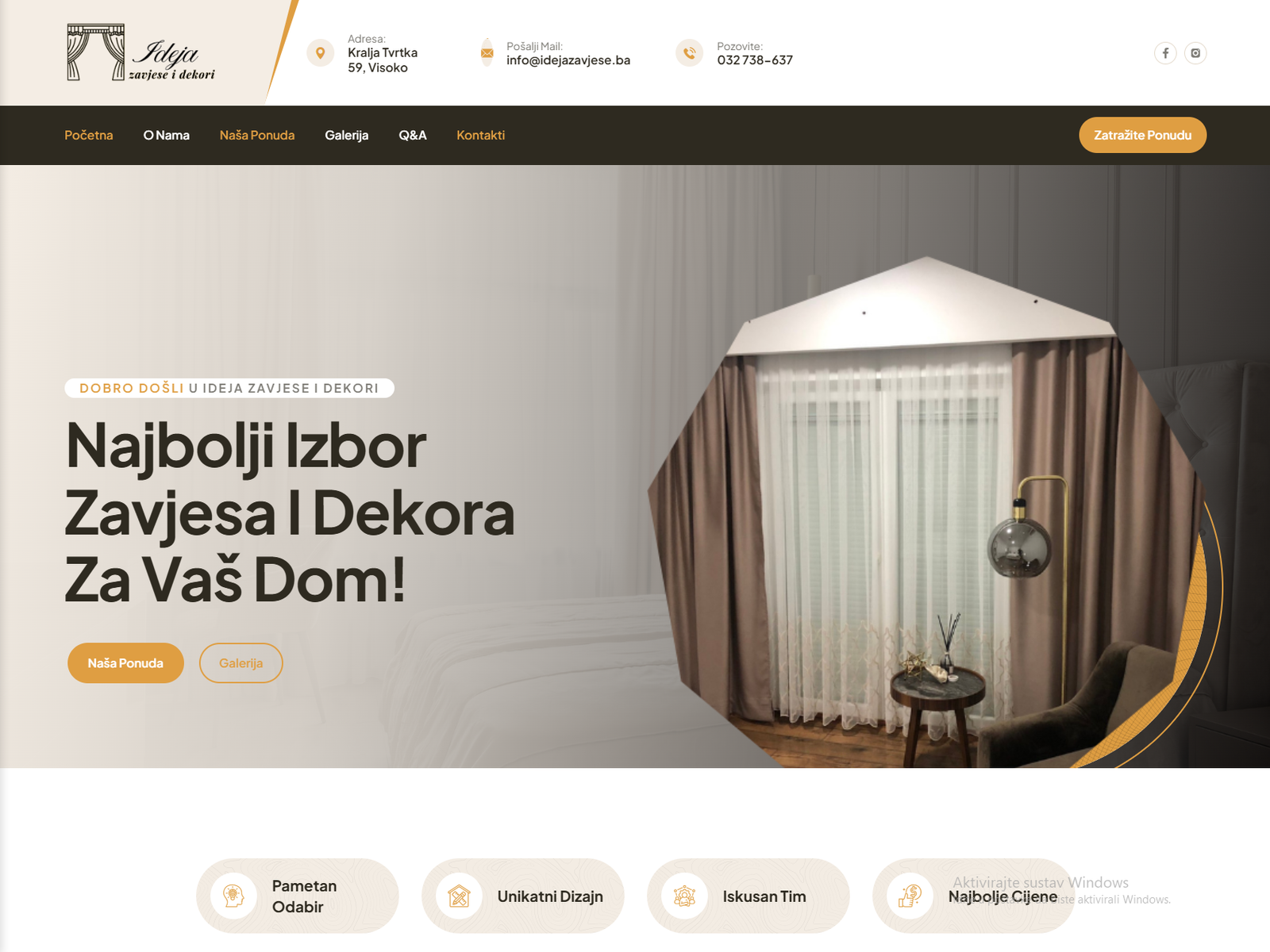 Ideja zavjese i dekori